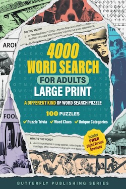 4000 Word Search for Adults by Butterfly Publishing